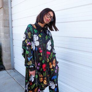 Posh Satin Playsuit in Folklore Florals Set
